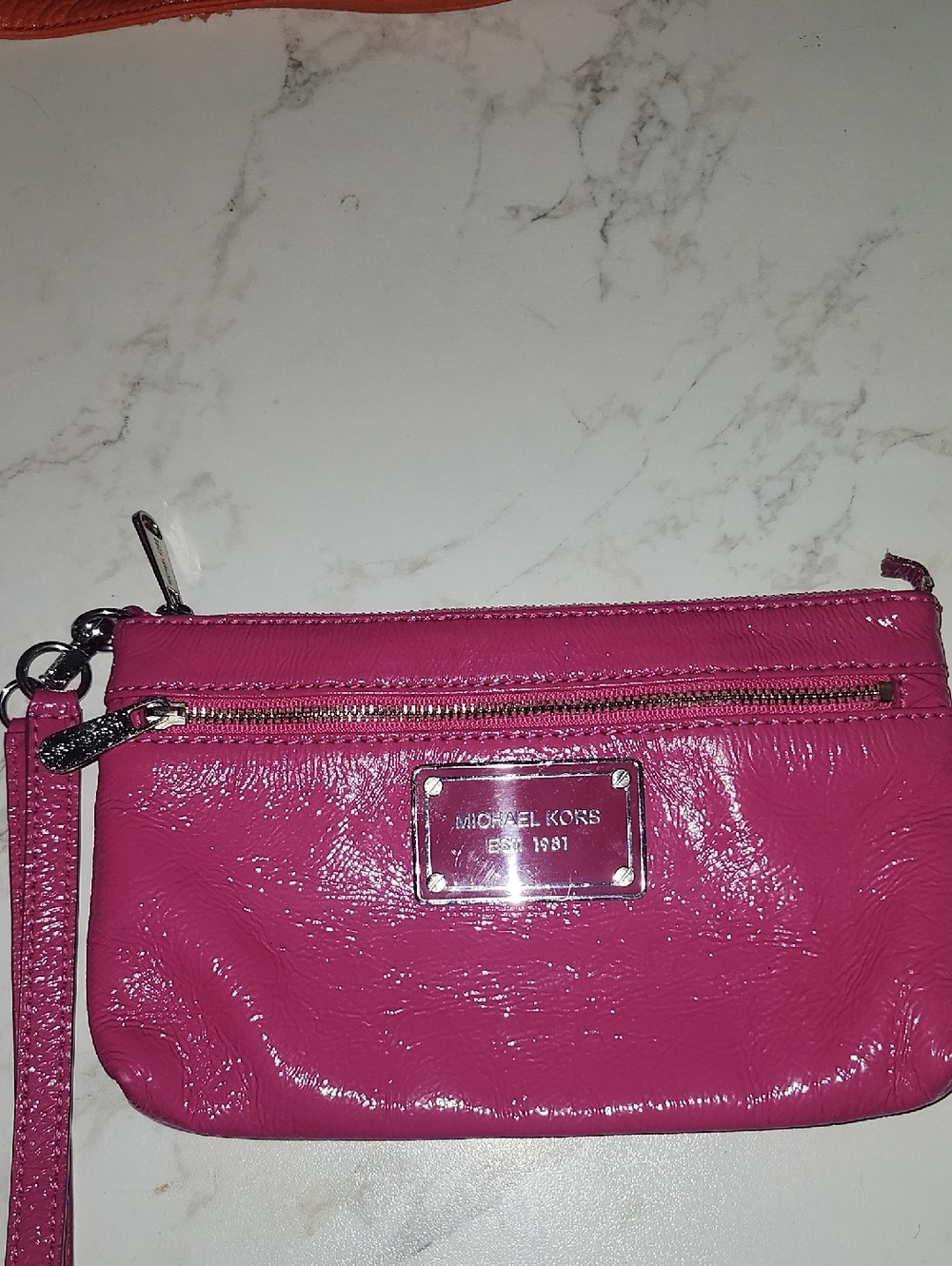 Michael Kors Hot Pink Patent Leather Wristlet